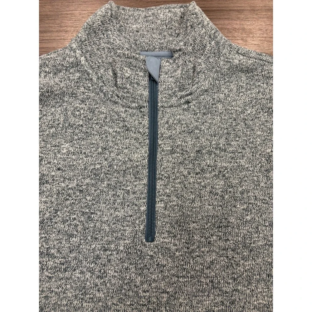 J.Crew Authentic Fleece Quarter(1/4)‎ Zip Pullover Sweater Large Gray